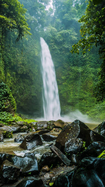 istock Amazing Nungnung waterfall, Huge Rocks in front, Bali, Indonesia 670143014