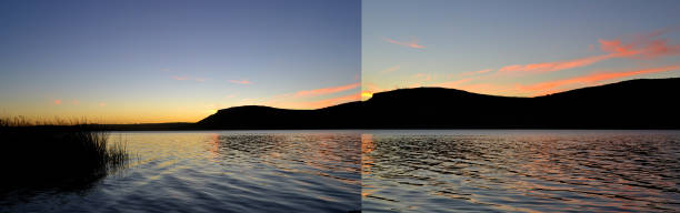 istock Sunset. La Brava Lagoon, Argentina (collage) 670146230