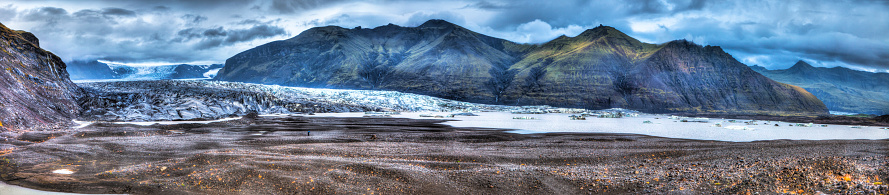 Panoramic view of Vatnajökull Glacier in Iceland