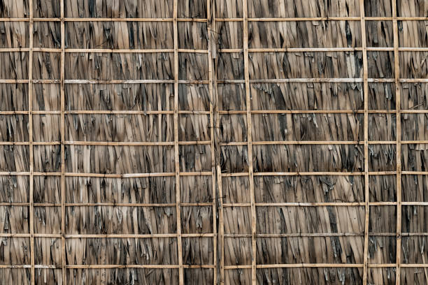 istock Thatch and bamboo wall facade, Siem Reap, Cambodia 670171398