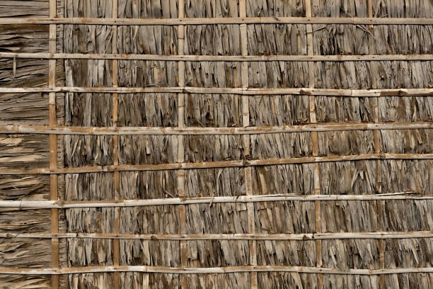 istock Thatch and bamboo wall facade, Siem Reap, Cambodia 670171672