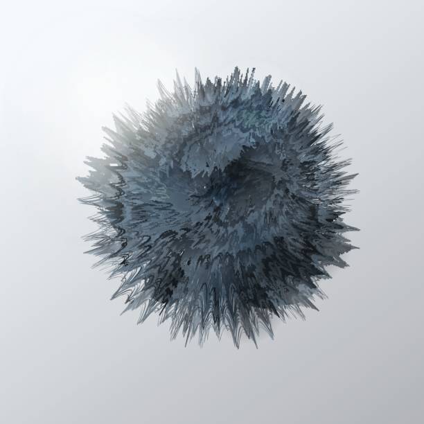 istock Vector illustration of abstract background with grey round shape furry sphere 670171768