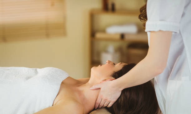 istock Young woman getting a massage 670172926
