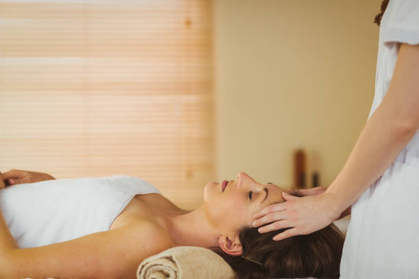 istock Young woman getting a massage 670183222