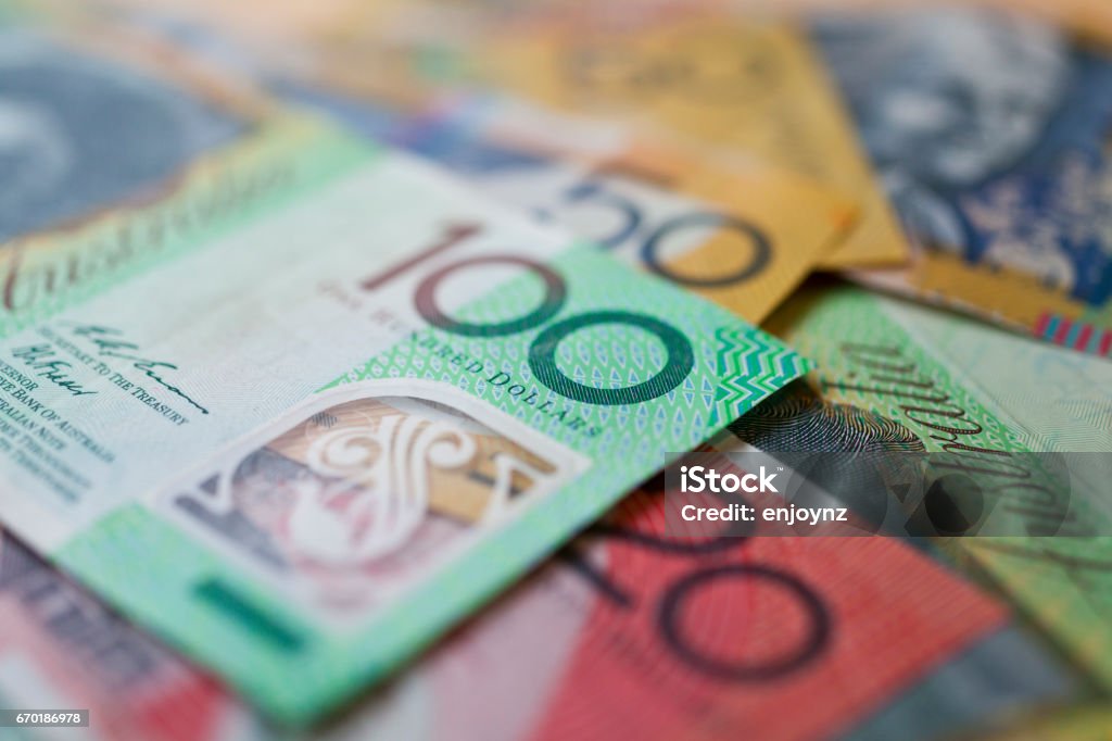 Australische money, valuta of cash - Royalty-free Australische dollar Stockfoto