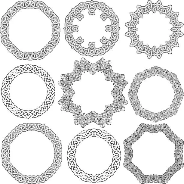 Vector illustration of Celtic ornamental circles