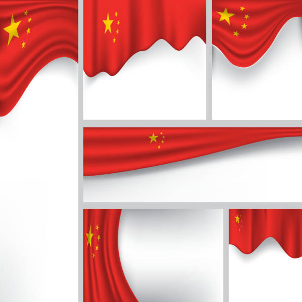 istock China Country Flag, Chinese Abstract Background Collection (Vector Art) 670195536