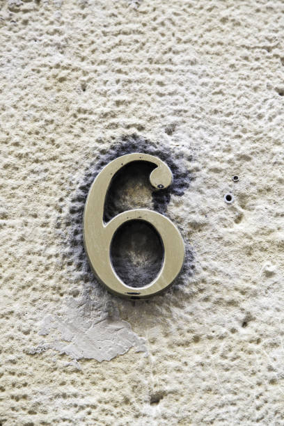 istock Number six metal street 670196162