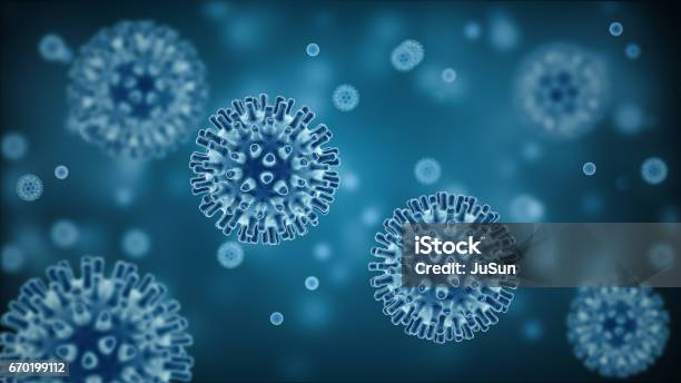 Bacterial Cell Or Virus 3d Generated View From Microscope Stock Photo - Download Image Now