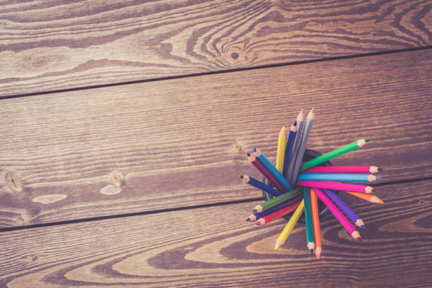 istock Bunch of colorful pencils 670201854
