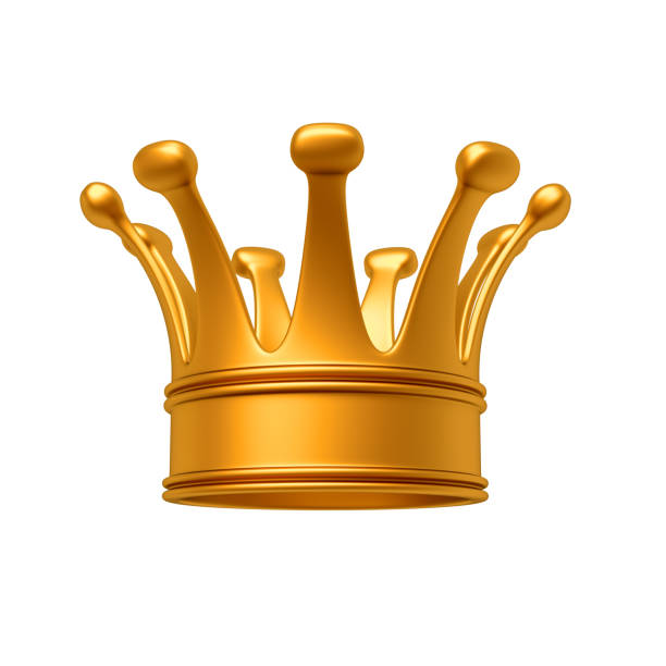 istock Golden crown isolated on white background 670206302