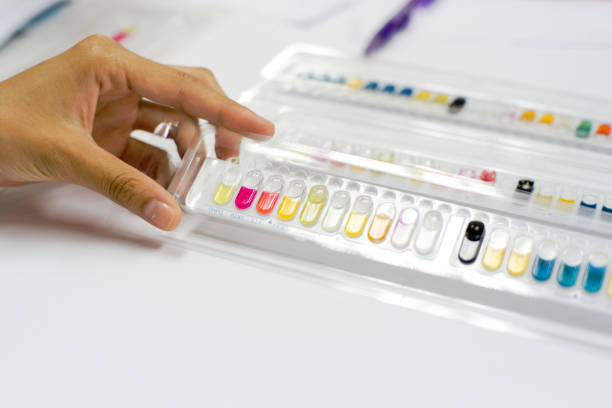 istock Scientist at work medical equipment. Biochemistry test. 670224654