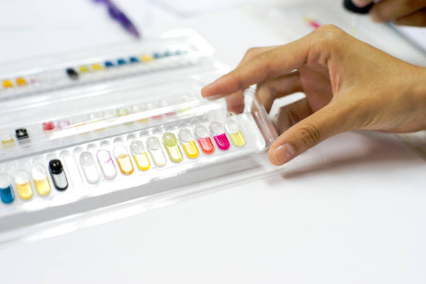 istock Scientist at work medical equipment. Biochemistry test. 670224694