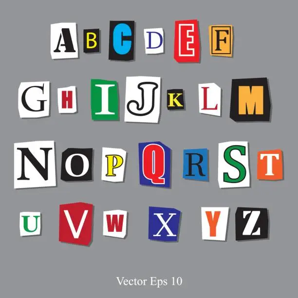 Vector illustration of Magazine Letters