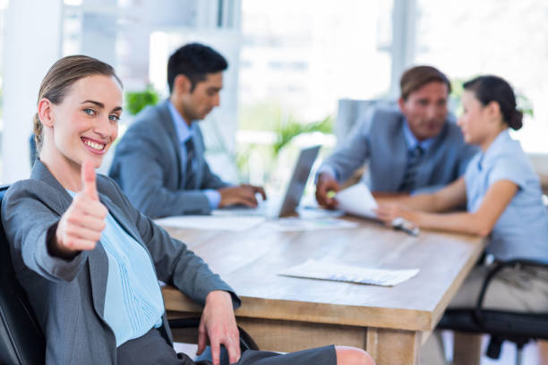 istock Business people speaking together during meeting 670232562