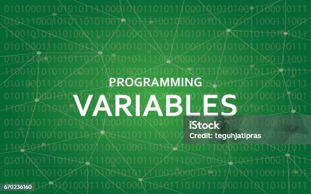Programming Variables White Text Illustration With Green Constellation ...