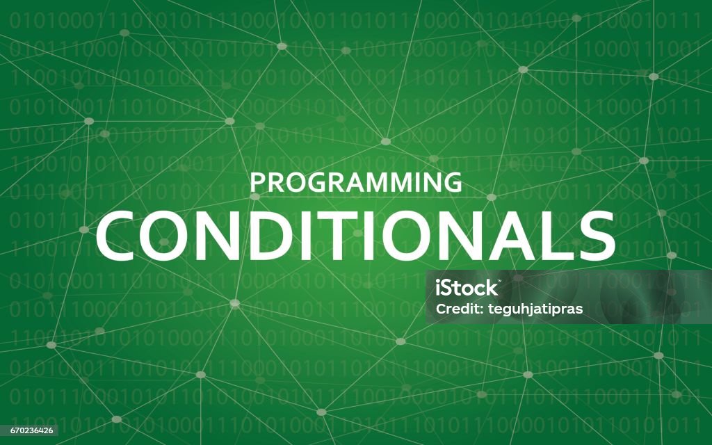 Programming Conditionals Concept Illustration White Text Illustration ...