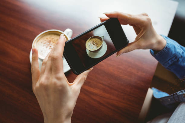 istock Woman taking a photo of her coffee 670237694