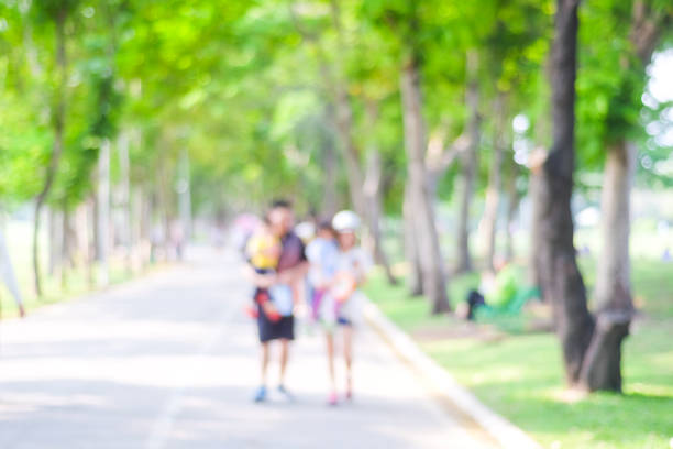 istock Blurred people activities at park background, wellness, spring and summer season 670239914