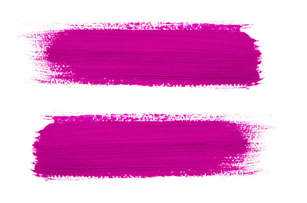 istock Pink brush stroke isolated on background 670259116