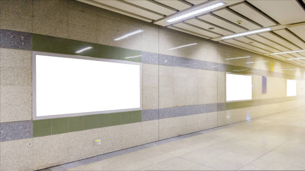 istock Blank billboard in subway. Useful for your advertising. 670262392