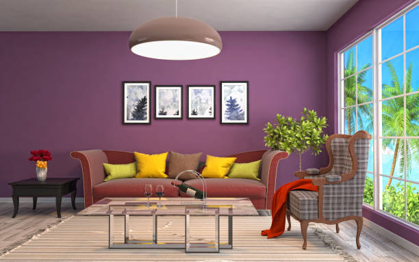 istock Interior living room. 3d illustration 670264354