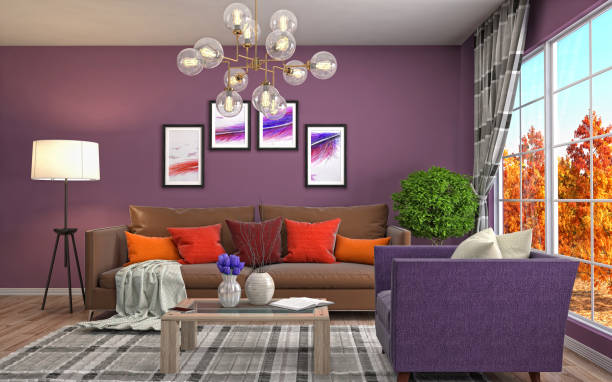 istock Interior living room. 3d illustration 670264390