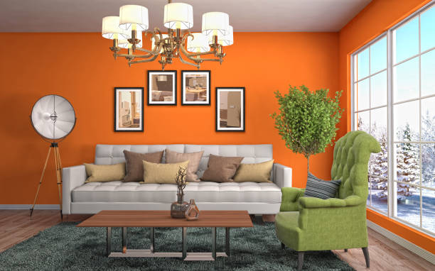 istock Interior living room. 3d illustration 670264492