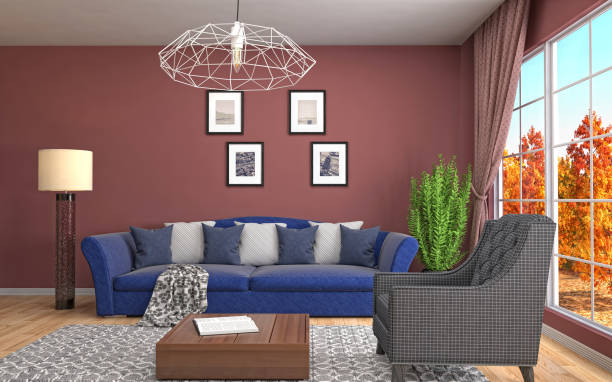 istock Interior living room. 3d illustration 670264552