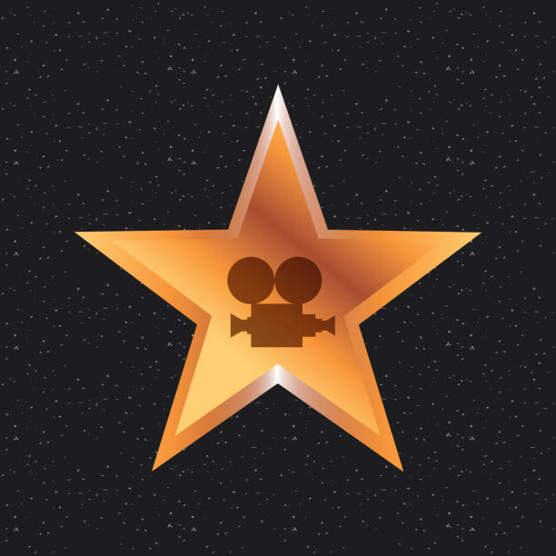 stockillustraties, clipart, cartoons en iconen met acteurs awards ontwerp - beroemdheden