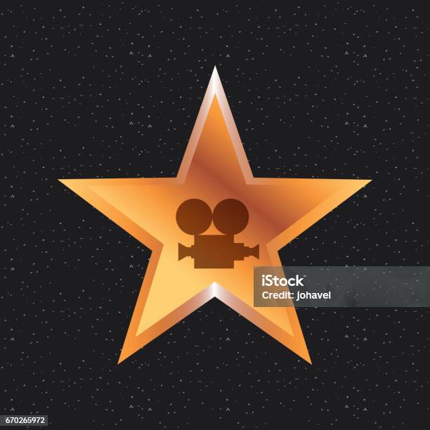 Actors Awards Design Stock Illustration - Download Image Now - Hollywood - California, Celebrities, Star Shape
