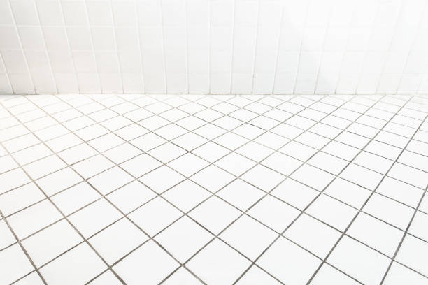 istock Ceramic tile wall and flooring paving with oblique view. 670266076