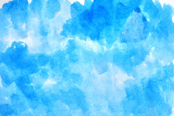 istock Abstract blue watercolor for background. 670266850