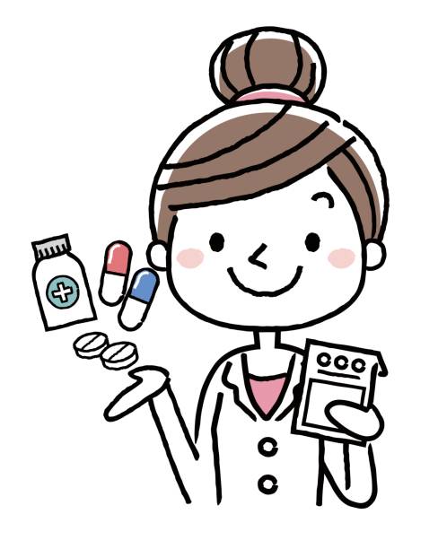 pharmacist pharmacist 仕事 stock illustrations