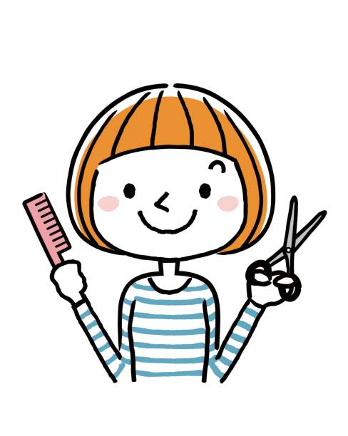 Hairdresser Hairdresser 仕事 stock illustrations