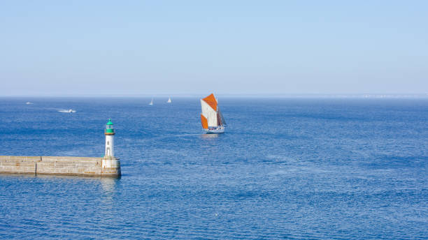 istock Brittany, ile de Groix, beautiful sailboat 670277562