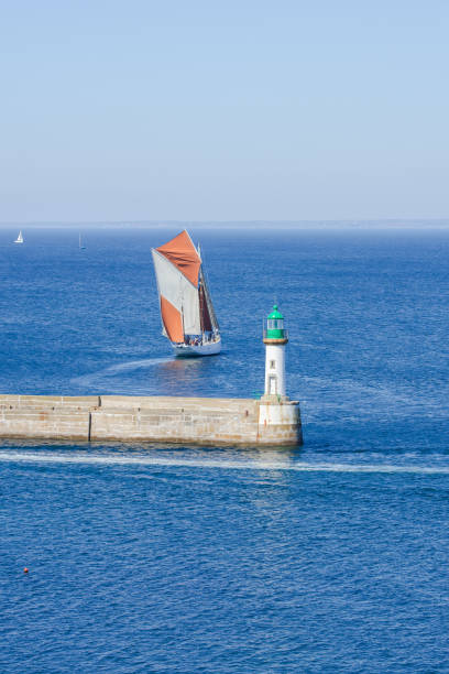 istock Brittany, ile de Groix, beautiful sailboat 670279886