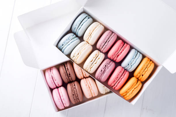 istock Colorful macaroons. Sweet macarons 670291606
