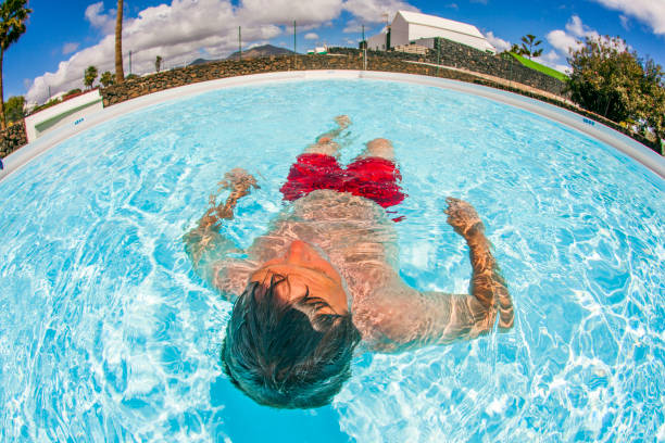 istock attractive man enjoys swimming in the pool 670291680