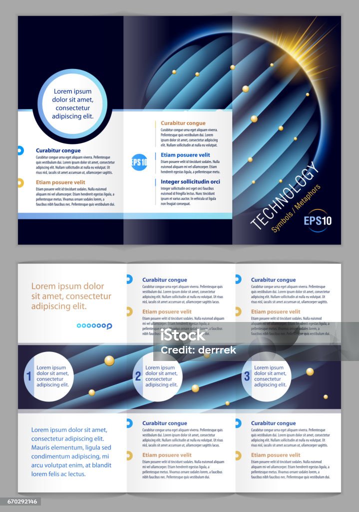 Generic Leaflet Example Leaflet Design Example Global Communications Stock Illustration ...