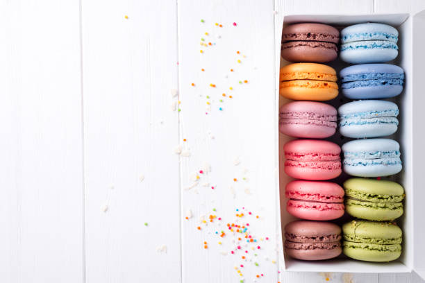 istock Colorful macaroons. Sweet macarons 670302558