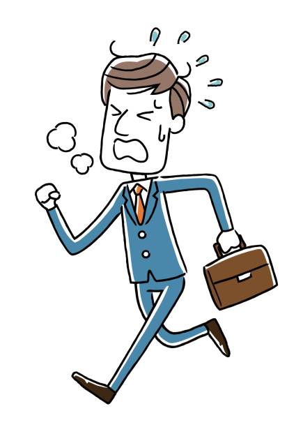 Businessman: to run Businessman: to run 汗 stock illustrations