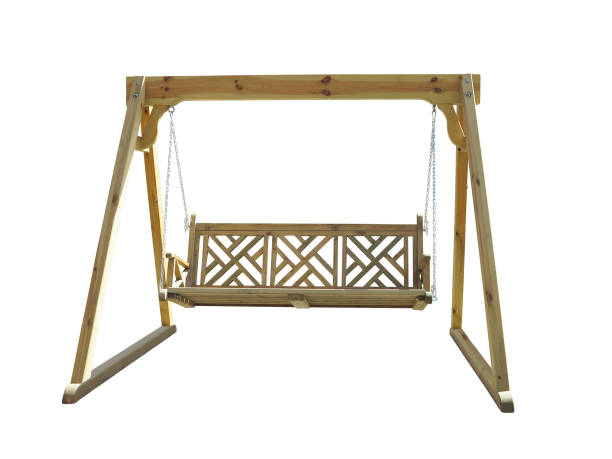 istock wooden garden swing isolated on white background 670308656