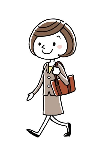 Business woman: walking Business woman: walking 余裕 stock illustrations