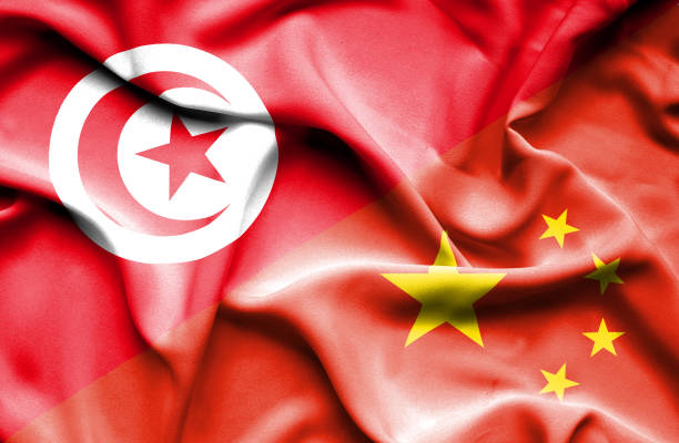 istock Waving flag of China and Tunisia 670313626