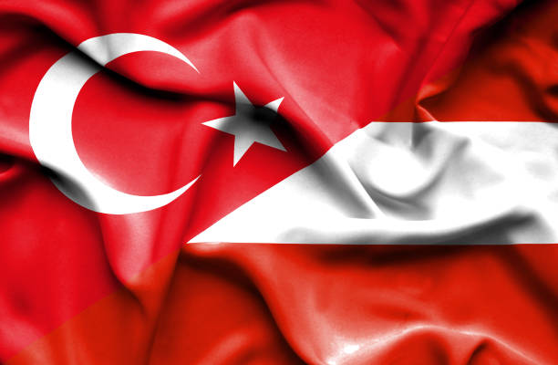 istock Waving flag of Austria and Turkey 670313920