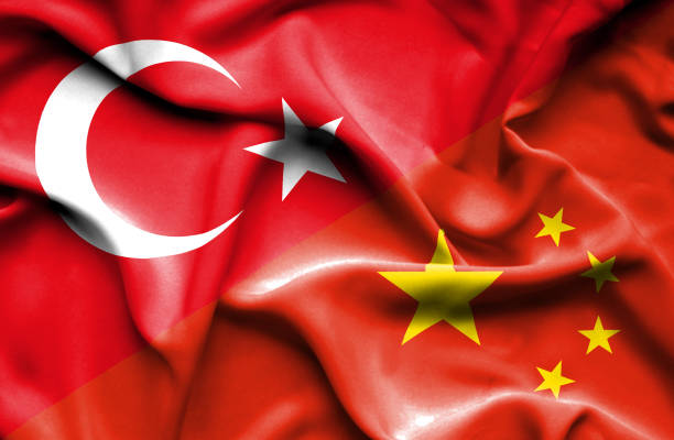 istock Waving flag of China and  Turkey 670314028