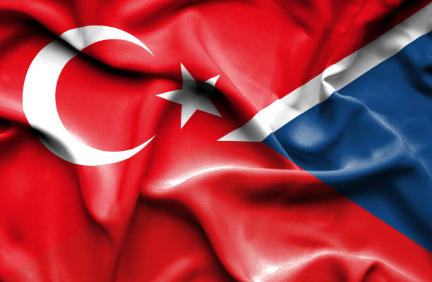 istock Waving flag of Czech Republic and Turkey 670314038