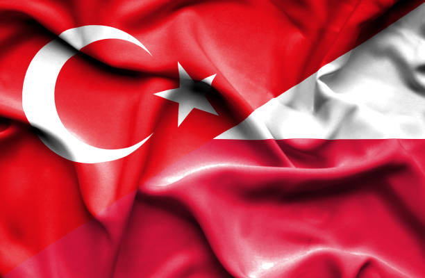 istock Waving flag of Poland and  Turkey 670314684