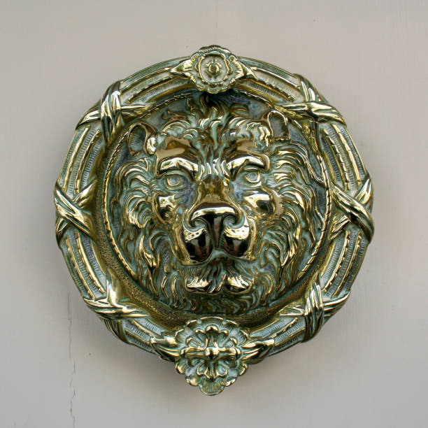 istock Door knocker on door 670314860